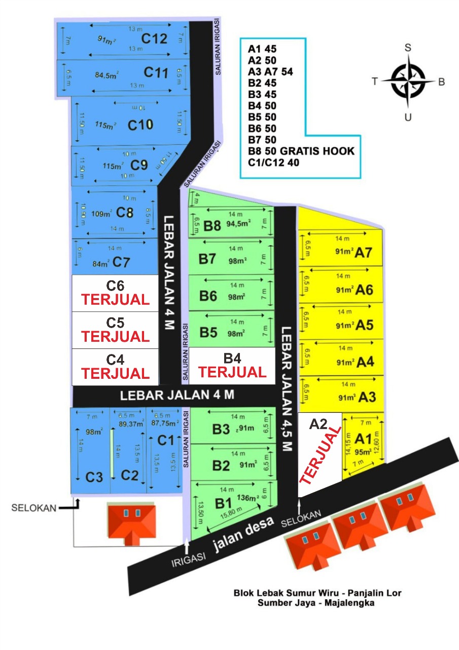 Siteplan kavling Damar Abadi